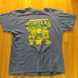 Retro TMNT Heather Blue T Shirt